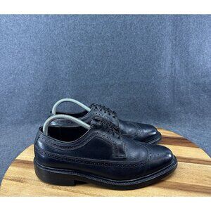 Executive Imperials By Mason Wing Tip Pebbled Black Leather Oxford USA Mens 7E